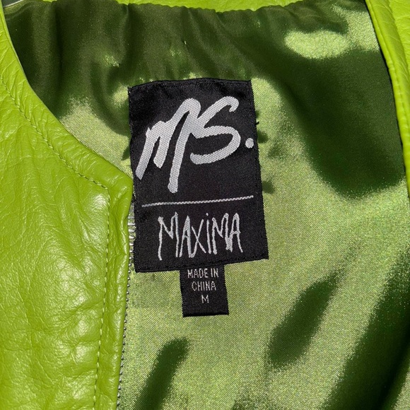 Green Ms. Maxima Leather Vest - Picture 2 of 2